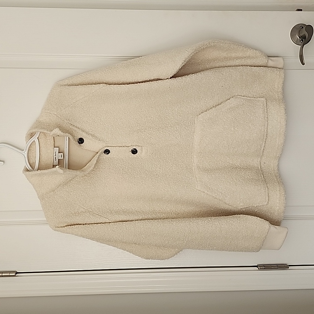 Cozy Sherpa Fleece Pullover  - Cream
